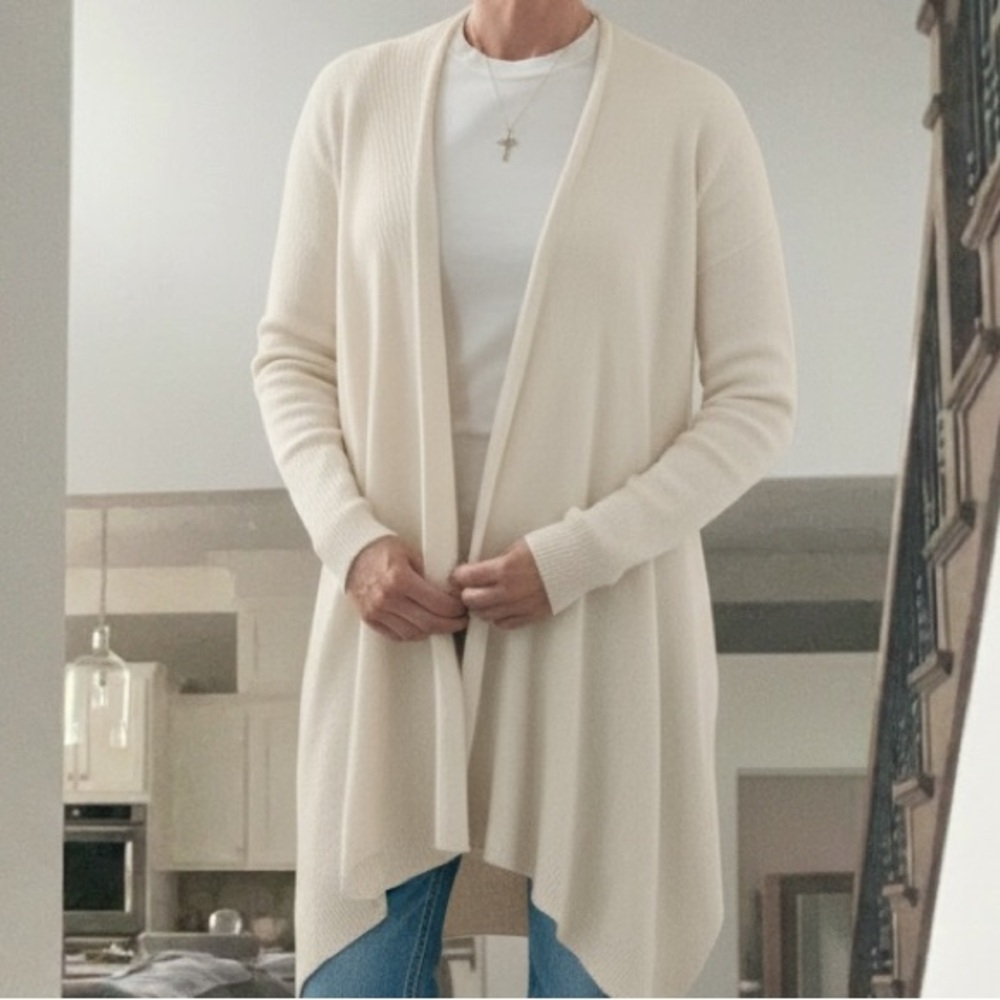 Athleta Solstice Wrap Small Cream Off White Color Cardigan